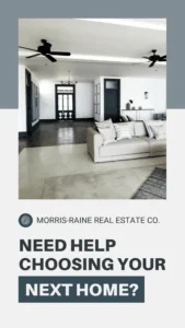 Property promotion combining an interior photograph and an enquiry headline.