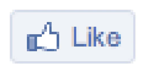 Facebook Like button with a blue thumbs-up icon.