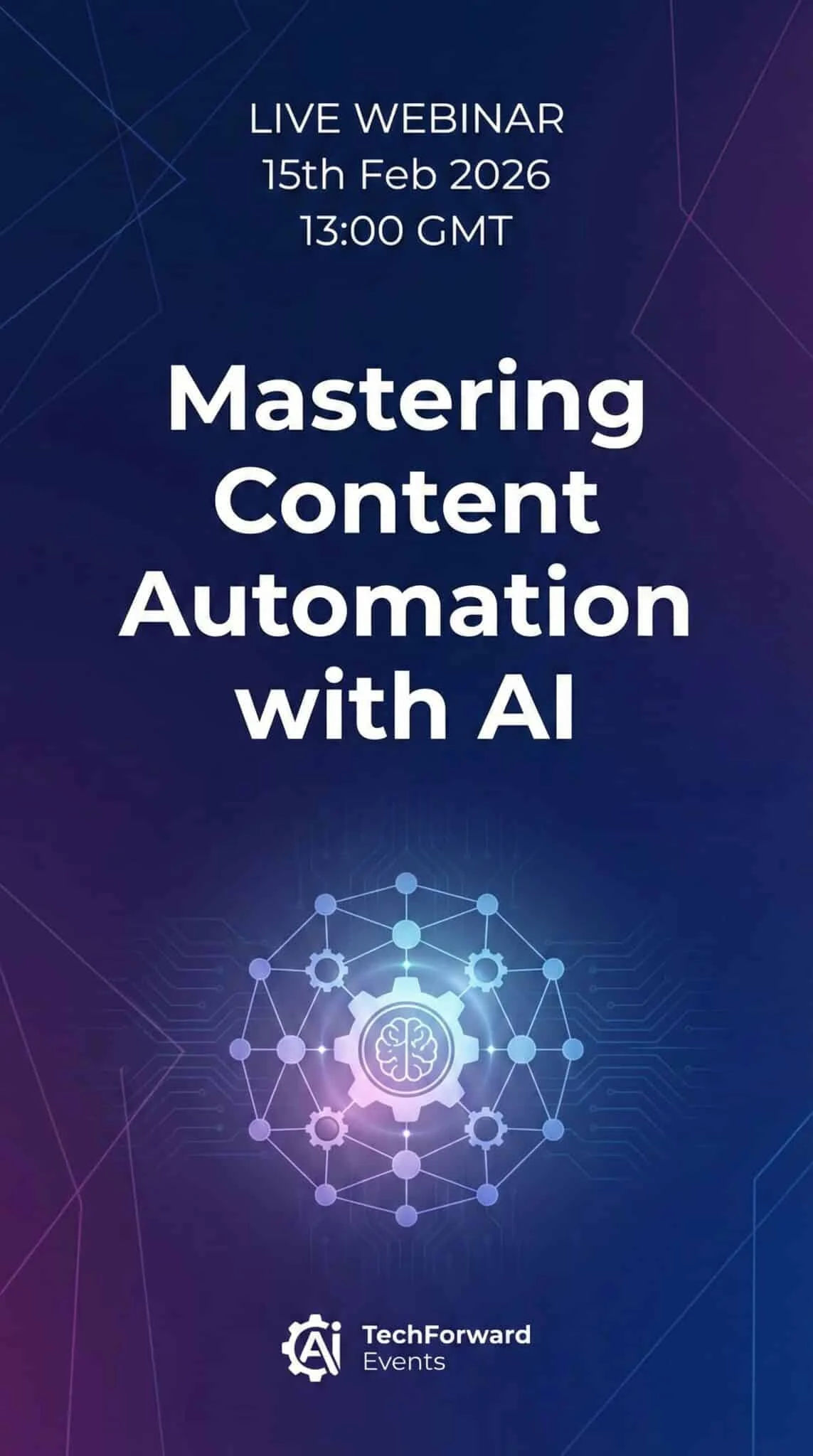 AI-generated webinar-poster example; event details are illustrative.