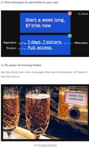 Archived screenshot of Harry’s Marketing Examples, showing its newsletter or signup page.