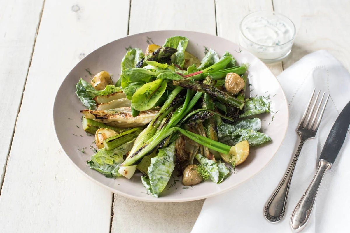 British Summer Salad with Asparagus, Chives and Fennel
