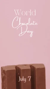 World Chocolate Day template featuring chocolate squares.