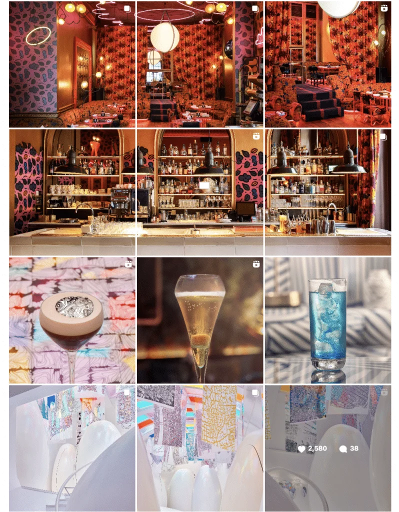 Archived social-media screenshot for Sketch, London, showing the posts discussed in this example.