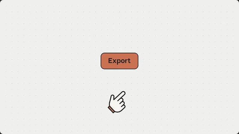 An Export button illustrated in Anthropic’s official Claude Motion launch demonstration